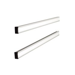Support nobo bandes fixes aluminium anodisé indice 15 longueur 48,1cm paire supports hauts-bas