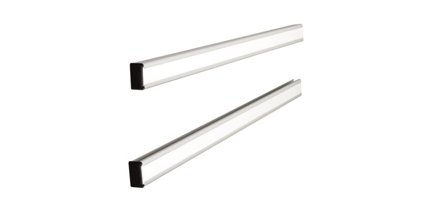 Support nobo bandes fixes aluminium anodisé indice 15 longueur 48,1cm paire supports hauts-bas