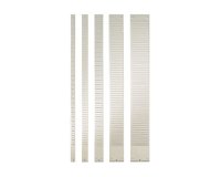 Bande planning nobo métal fiche indice 2 32 fentes adaptée carte t capacité 32 cartes format 66x6,4cm coloris gris