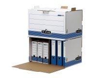 Caisse d'archives Bankers Box, blanc/bleu