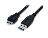 Cable 50cm USB 3.0 Super Speed SS Micro USB B Macho a USB A Macho Adaptador - Negro