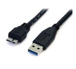 Cable 50cm USB 3.0 Super Speed SS Micro USB B Macho a USB A Macho Adaptador - Negro