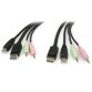 StarTech.com Cable Conmutador KVM USB DisplayPort 4 en 1 c/ Audio y Micrófono - 6 pies