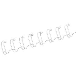 Boîte de 100 peignes anneaux métal 34 boucles 12,7 mm Blanc 53270