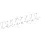 Boîte de 100 peignes anneaux métal 34 boucles 12,7 mm Blanc 53270