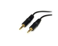 Cable de audio 6ft 3.5mm, 3,5mm, Macho, 3,5mm, Macho, 1,8 m, Negro
