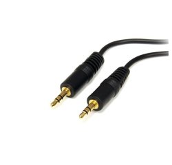 Cable de audio 6ft 3.5mm, 3,5mm, Macho, 3,5mm, Macho, 1,8 m, Negro