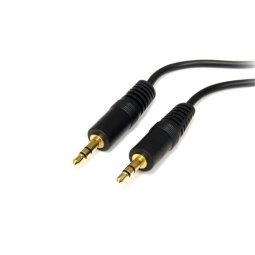 Cable de audio 6ft 3.5mm, 3,5mm, Macho, 3,5mm, Macho, 1,8 m, Negro