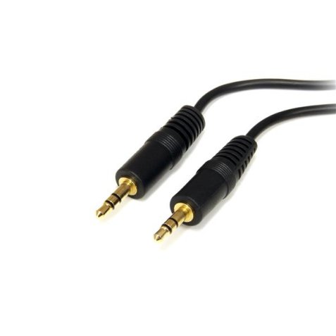 Cable de audio 6ft 3.5mm, 3,5mm, Macho, 3,5mm, Macho, 1,8 m, Negro