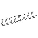 Boîte de 100 peignes anneaux métal 34 boucles 14,3 mm Noir 53277