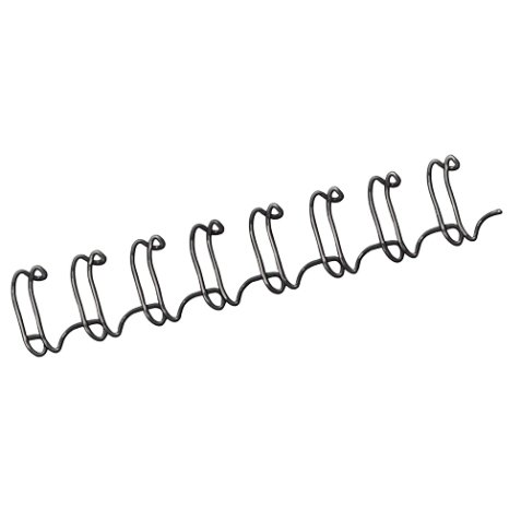 Boîte de 100 peignes anneaux métal 34 boucles 14,3 mm Noir 53277