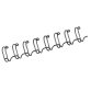 Boîte de 100 peignes anneaux métal 34 boucles 14,3 mm Noir 53277