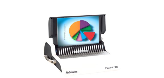 Perforelieuse fellowes pulsar-e 300 électrique 300f perforation 20f anneaux 38mm butée taquage réglable 490x390x130mm