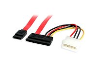 StarTech.com SATA18POW câble SATA 0,457 m SATA 7-pin + Molex (4-pin) Rouge