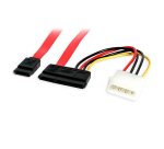 StarTech.com SATA18POW câble SATA 0,457 m SATA 7-pin + Molex (4-pin) Rouge
