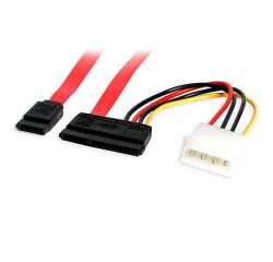 StarTech.com SATA18POW câble SATA 0,457 m SATA 7-pin + Molex (4-pin) Rouge