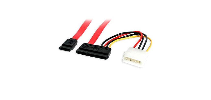 StarTech.com SATA18POW câble SATA 0,457 m SATA 7-pin + Molex (4-pin) Rouge
