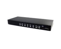 StarTech.com Conmutador Switch KVM 8 Puertos de Vídeo VGA HD15 USB 2.0 USB A y Audio - 1U Rack Estante