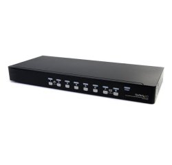 StarTech.com Conmutador Switch KVM 8 Puertos de Vídeo VGA HD15 USB 2.0 USB A y Audio - 1U Rack Estante