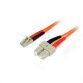 StarTech.com Cable Patch de Fibra Duplex Multimodo 50/125 2m LC - SC