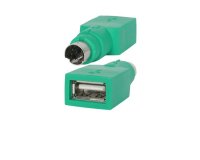 Conector ratón USB to PS2 Mouse Adapter, Verde