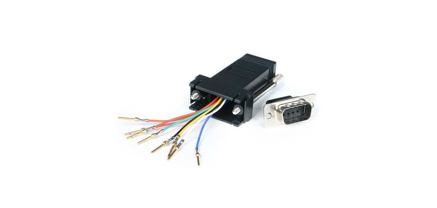 StarTech.com Adapteur Modulaire DB9 Mâle vers RJ45 Femelle Noir - DB9 à RJ45 M/F