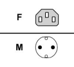Fujitsu Cable powercord (D,..), 1.8m, grey Gris 1,8 m