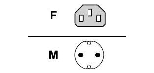 Fujitsu Cable powercord (D,..), 1.8m, grey Gris 1,8 m