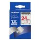 Brother Gloss Laminated Labelling Tape - 24mm, Red/White label-making tape TZ