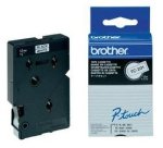 Brother Gloss Laminated Labelling Tape - 12mm, Black/White, 10-pk TC label tape
