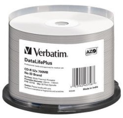 Verbatim CD-R 52x DataLifePlus 700 MB 50 pz