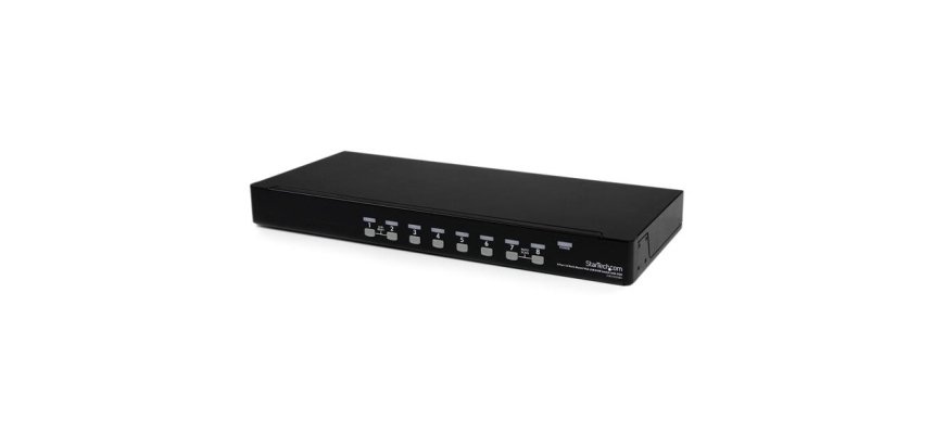 StarTech.com Switch KVM USB VGA à 8 ports avec OSD - Commutateur écran clavier souris à montage en rack 1U