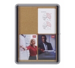 Vitrine d'affichage en liège Premium Plus, fermeture à clé, capacité 4 feuilles, A4