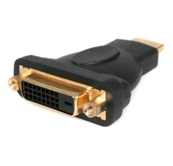 Adaptador HDMI a DVI - DVI-D Hembra - HDMI Macho - Conversor - Negro, HDMI, DVI-D, Negro
