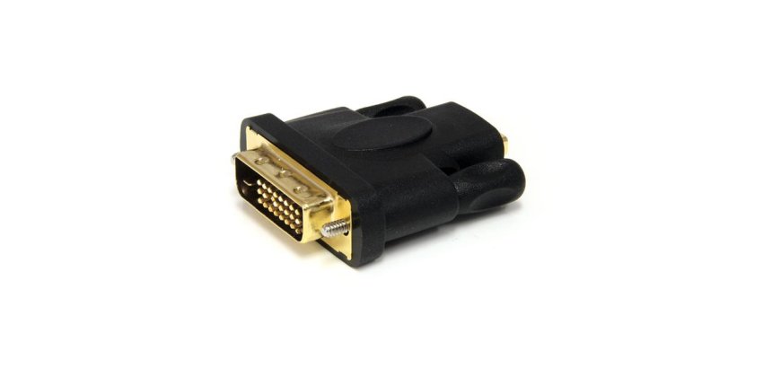 Conector HDMI a DVI - DVI-D Macho - HDMI Hembra - Conversor - Negro, HDMI, DVI-D, Negro