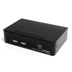 StarTech.com Conmutador Switch KVM - 2 puertos USB 2.0 - Audio Vídeo DVI