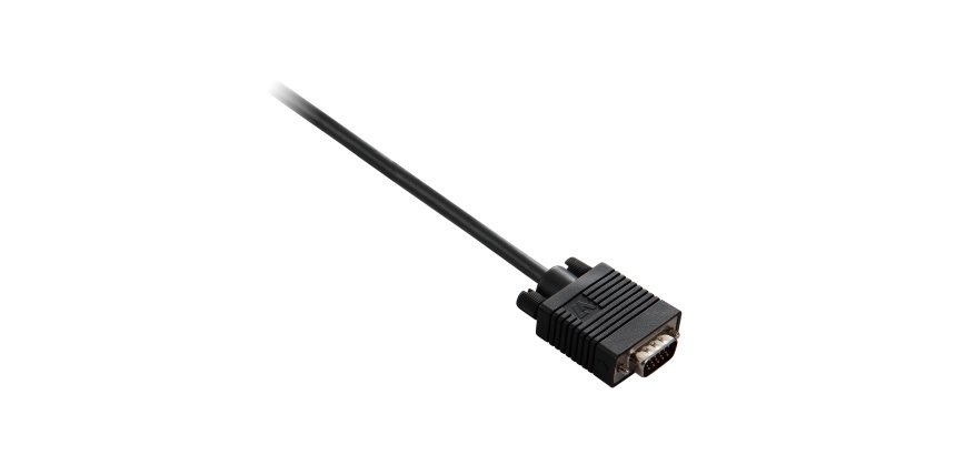 V7 Cable negro de vídeo con conector VGA macho a VGA macho 2m 6.6ft