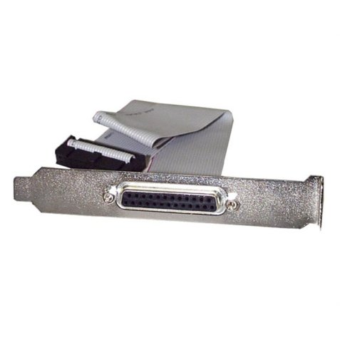 Conector Bracket Adaptador Paralelo DB25 a IDC25 con Cable de 40cm, DB-25, IDC, 0,4 m, Gris