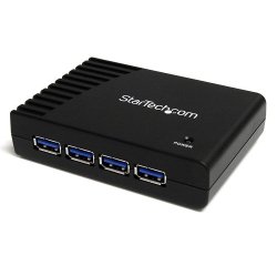 StarTech.com Adaptador Concentrador Hub Ladrón USB 3.0 Super Speed 4 Puertos Salidas PC Mac - Negro