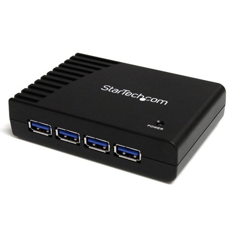 StarTech.com Adaptador Concentrador Hub Ladrón USB 3.0 Super Speed 4 Puertos Salidas PC Mac - Negro