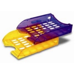 Vaschetta portacorrispondenza forata E040 - 26 x 34,5 x 6,5 cm - blu trasparente - Fellowes