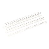 Anneau plastique à relier fellowes dos rond capacité 180f 22mm diamètre 300mm longueur coloris blanc boîte 50 unités