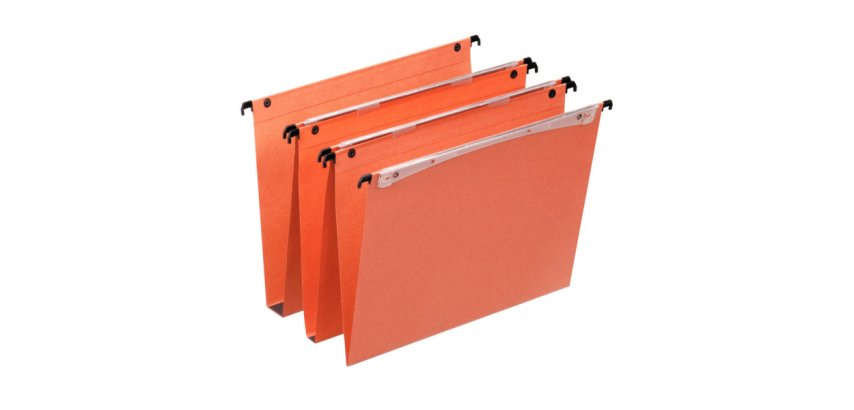 Dossiers suspendus Dual, fond:15 mm, orange