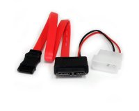 StarTech.com Cable Adaptador SATA de Línea Delgada a SATA con Alimentación LP4 - 12 pulgadas