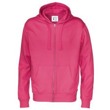 Cottover SWEATSHIRT À CAPUCHE FULL ZIP HOMME - CERTIFIÉ GOTS Cerise - Taille XXL