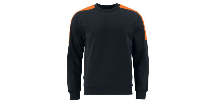 ProJob 2125 SWEATSHIRT COL ROND BANDES FLUO