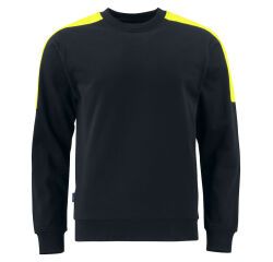 ProJob 2125 SWEATSHIRT COL ROND BANDES FLUO