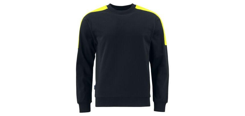 ProJob 2125 SWEATSHIRT COL ROND BANDES FLUO