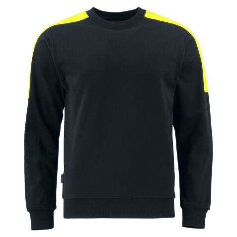 ProJob 2125 SWEATER RONDE HALS MET FLUO INZETSTUKKEN