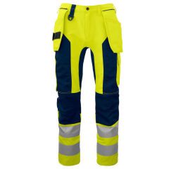 ProJob 6513 SIGNALISATIEBROEK MET KNIEZAKKEN EN SPIJKERZAKKEN EN ISO 20471 KLASSE 2